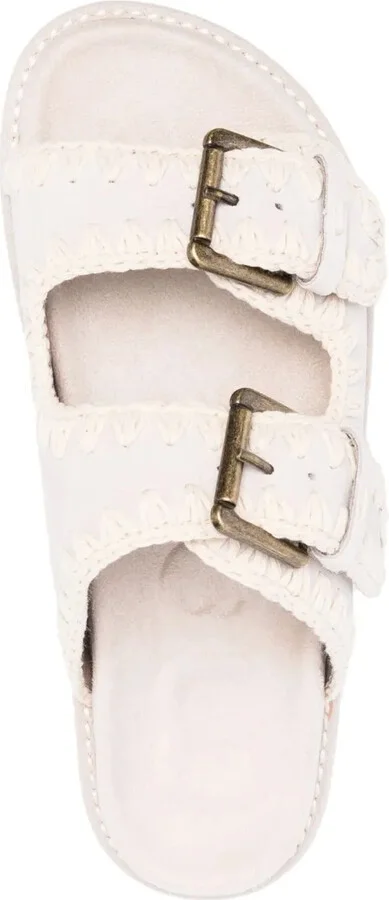 Whipstitch-Trim Calf-Suede Slides - Image 4