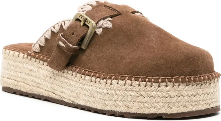 Whipstitch-Trim Flatform Mules - Image 2
