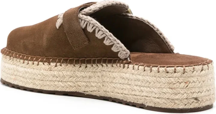 Whipstitch-Trim Flatform Mules - Image 3
