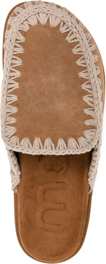 Whipstitch-Trim Suede Mules - Image 4
