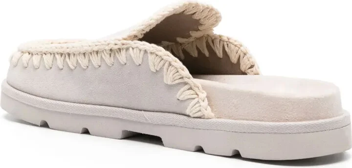 Whipstitch-Trim Suede Mules - Image 3