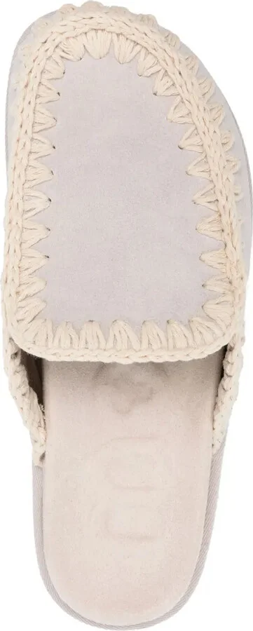 Whipstitch-Trim Suede Mules - Image 4