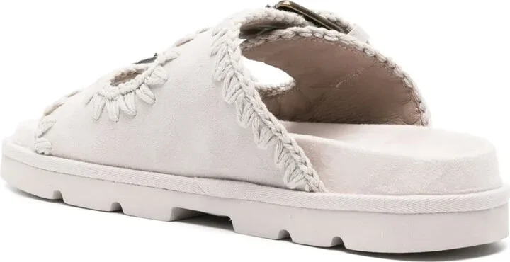 Whipstitch-Trim Suede Slides - Image 3