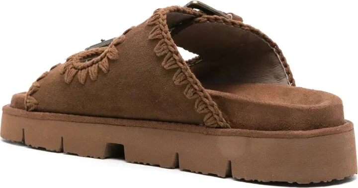 Whipstitch-Trim Suede Slides - Image 3