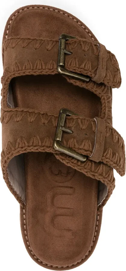 Whipstitch-Trim Suede Slides - Image 4