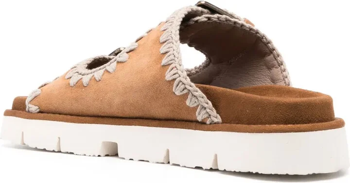 Whipstitch-Trim Suede Slides - Image 3