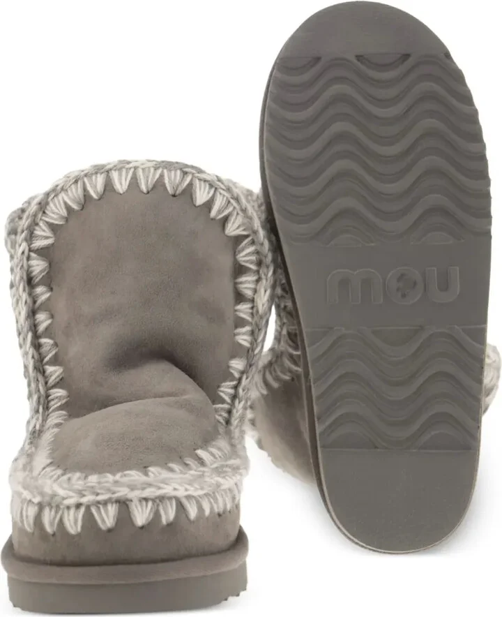 Whipstitch-Trims Suede Ankle Boots - Image 5