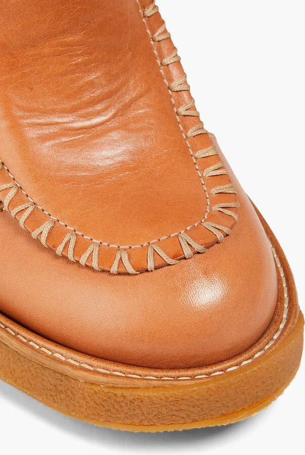 Whipstitched leather ankle boots - Image 4