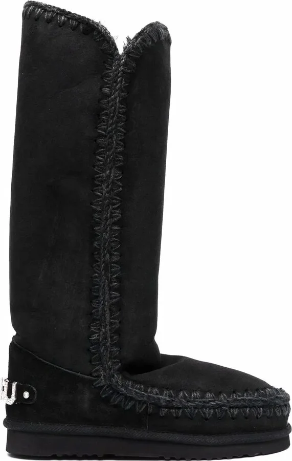 Whipstitched Sheepskin Boots