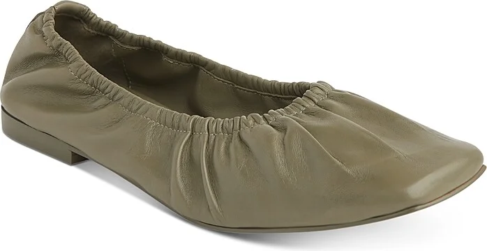 Whistles Ione Soft Ruched Square Toe Flats