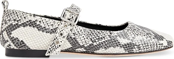 Whistles Women's Square Toe Buckled Ballet Flats