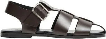 Whit calf leather sandals
