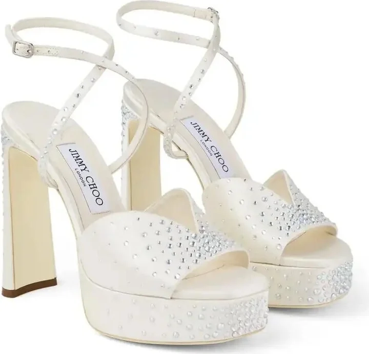 White 125mm Karli Sandals - Image 2