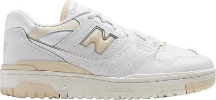 White 550 Leather Low-Top Sneakers