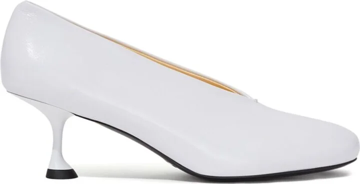 White 60mm Tee Pumps