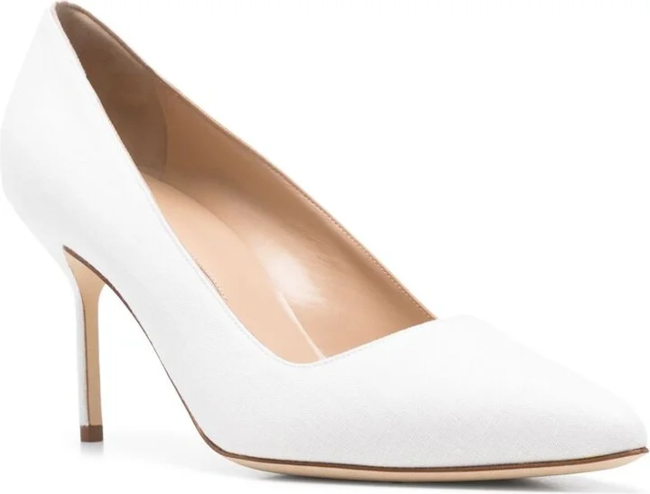White 70mm BB Pumps - Image 2