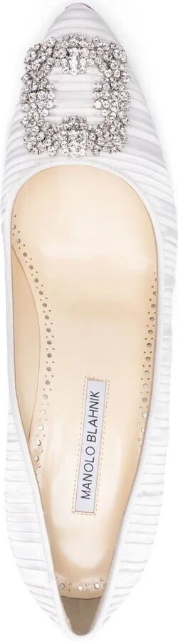 White 70mm Hangisi Pumps - Image 4