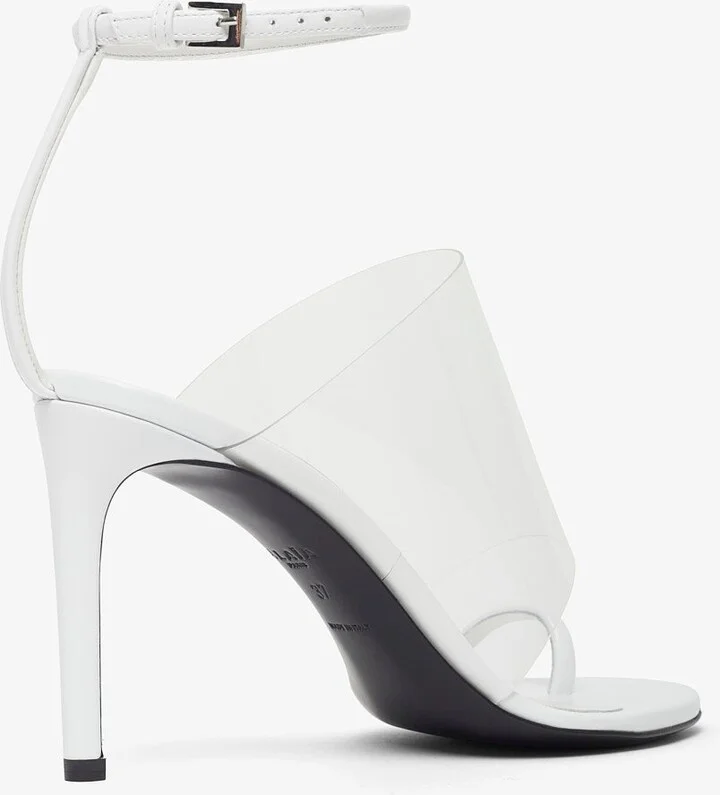 White 90 calfskin sandals - Image 3