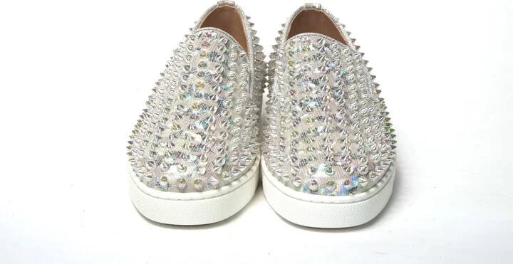 White Ab/Clear Ab Roller Boat Woman Flat Women's Sneaker - Image 2
