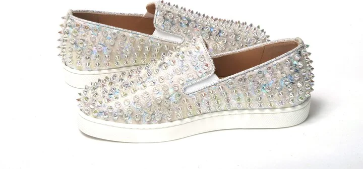 White Ab/Clear Ab Roller Boat Woman Flat Women's Sneaker - Image 5