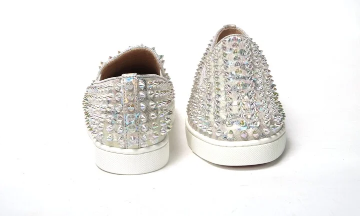 White Ab/Clear Ab Roller Boat Woman Flat Women's Sneaker - Image 6