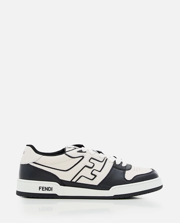 White And Black Fendi Match Sneakers