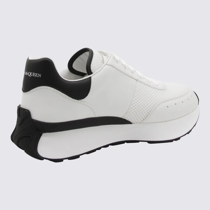 White And Black Leather Sneakers - Image 2