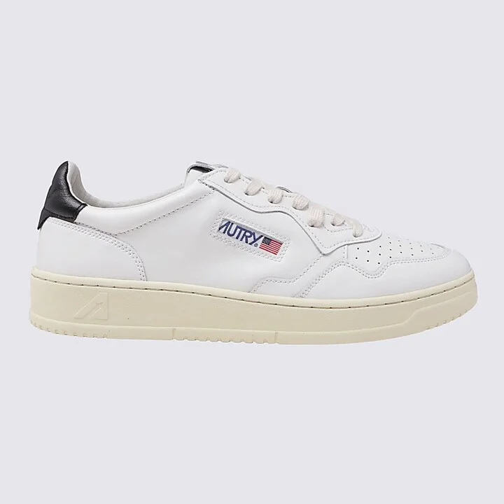 White And Black Leather Sneakers - Image 2