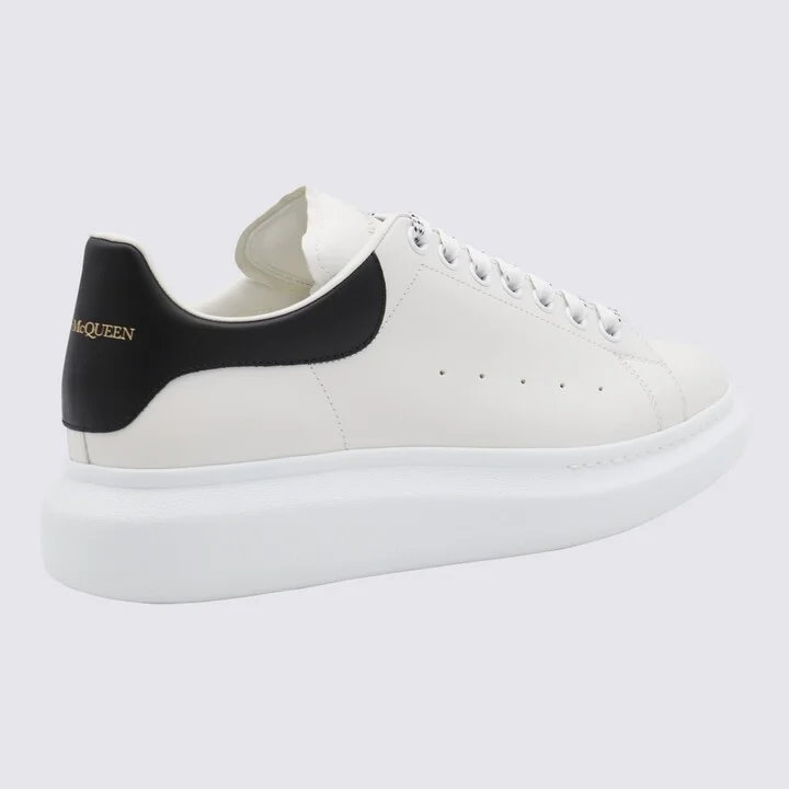White And Black Leather Sneakers - Image 2