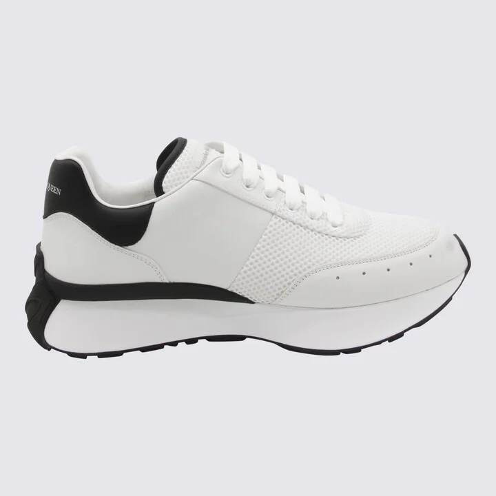 White And Black Leather Sneakers
