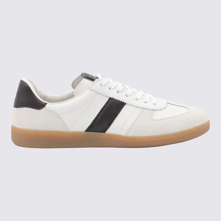 White And Black Leather Sneakers
