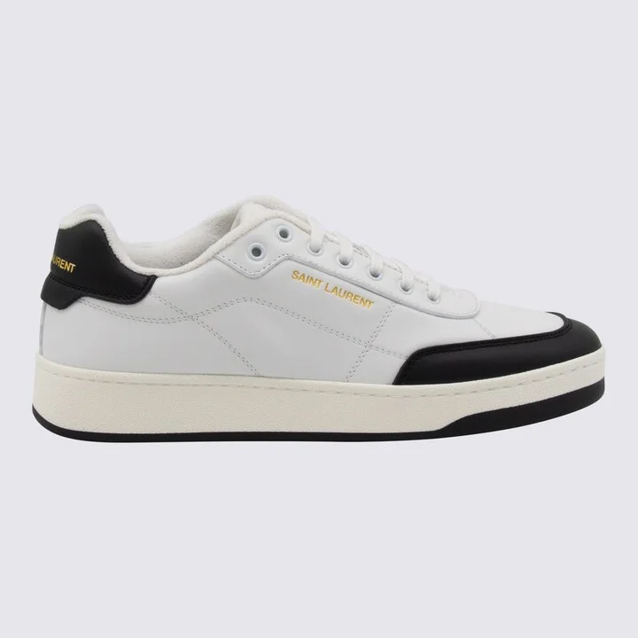 White And Black Leather Sneakers