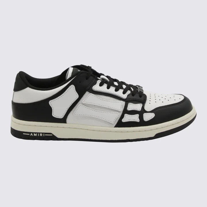 White And Black Skel Low Top Sneakers
