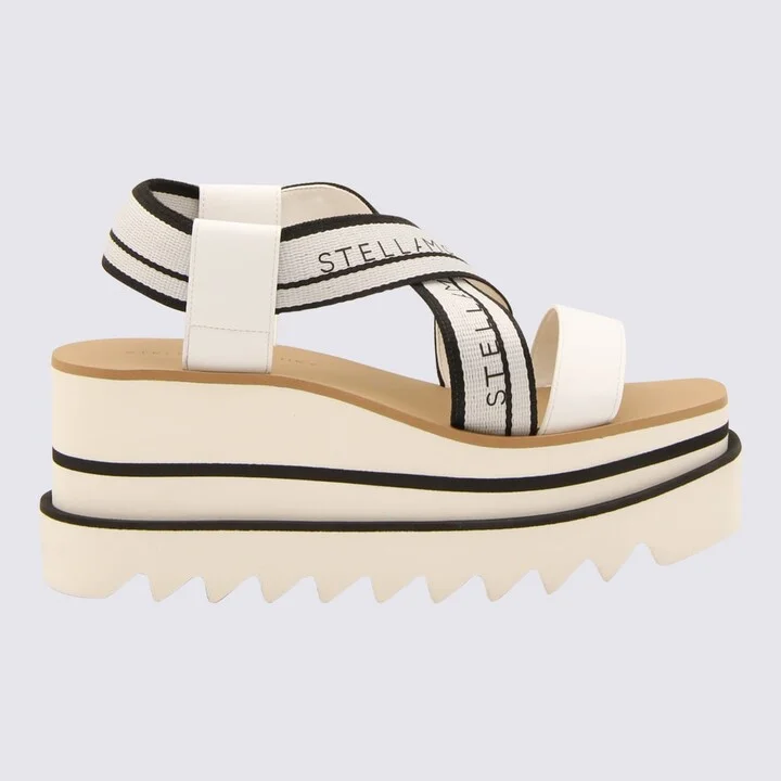 White And Black Sneak-elyse Sandals - Image 2