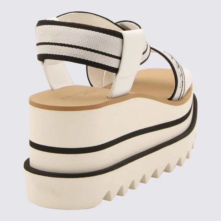 White And Black Sneak-elyse Sandals
