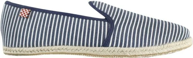 White And Blue Striped Canvas Shoes - Image 2