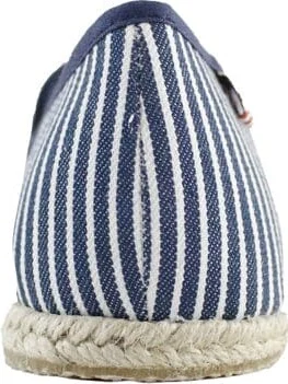 White And Blue Striped Canvas Shoes - Image 3
