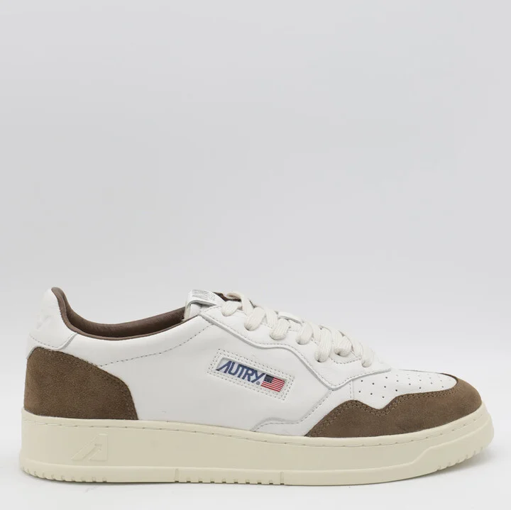 White And Brown Sneakers