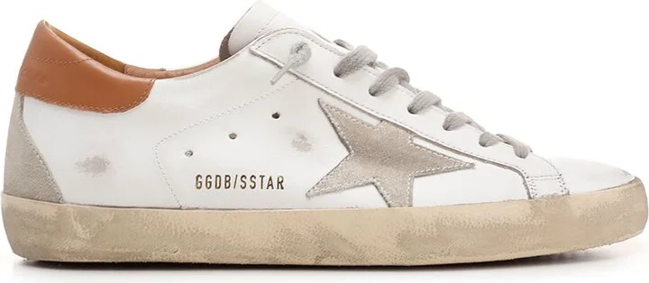 White And Brown 'superstar' Sneakers