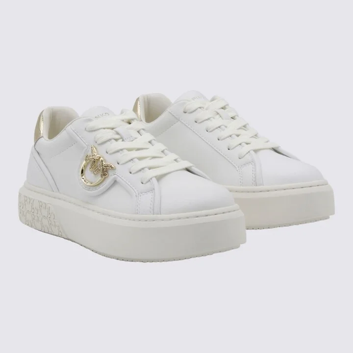 White And Gold Sneakers - Image 2