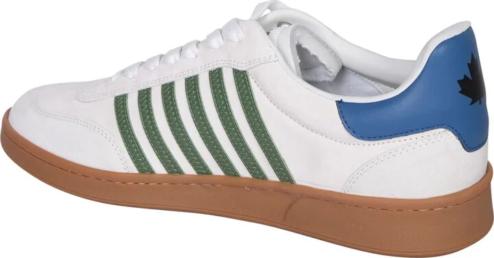 White And Green Low Boxer Sneakers - Image 3