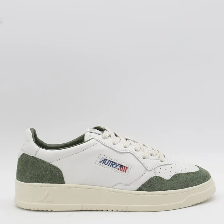 White And Green Sneakers