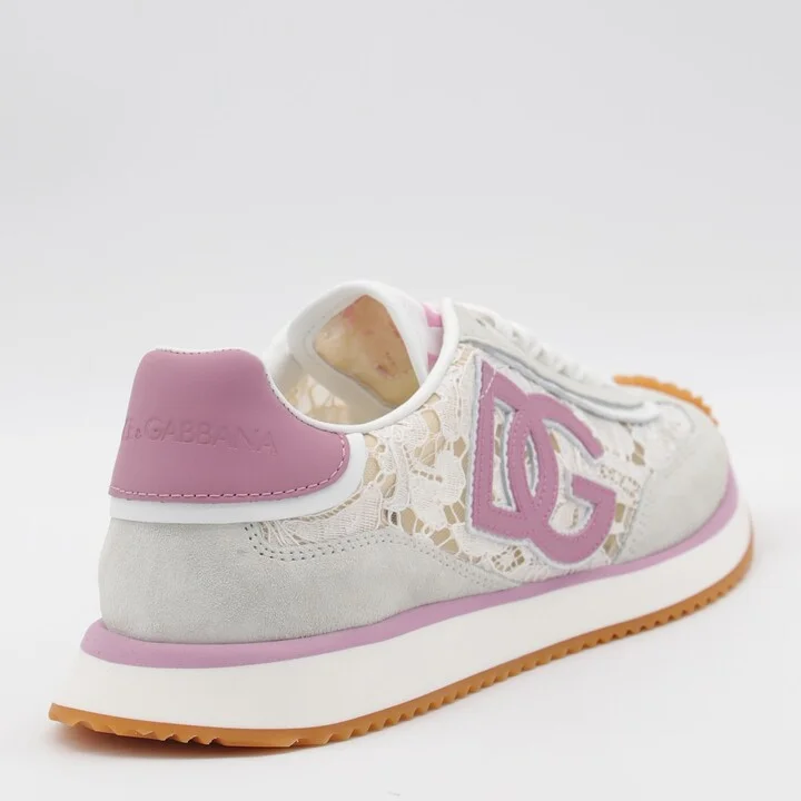White And Pink Dg Cushion Sneakers - Image 2