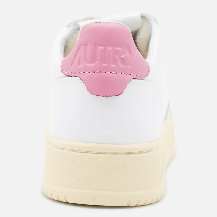 White And Pink Leather Medalist Low Sneakers - Image 4