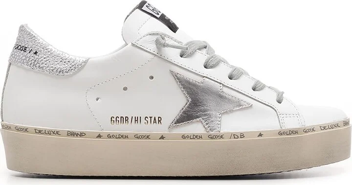 White And Silver 'hi Star' Sneakers