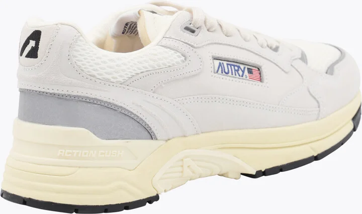 White And Silver Leather Hyperway Sneakers - Image 3