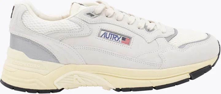 White And Silver Leather Hyperway Sneakers