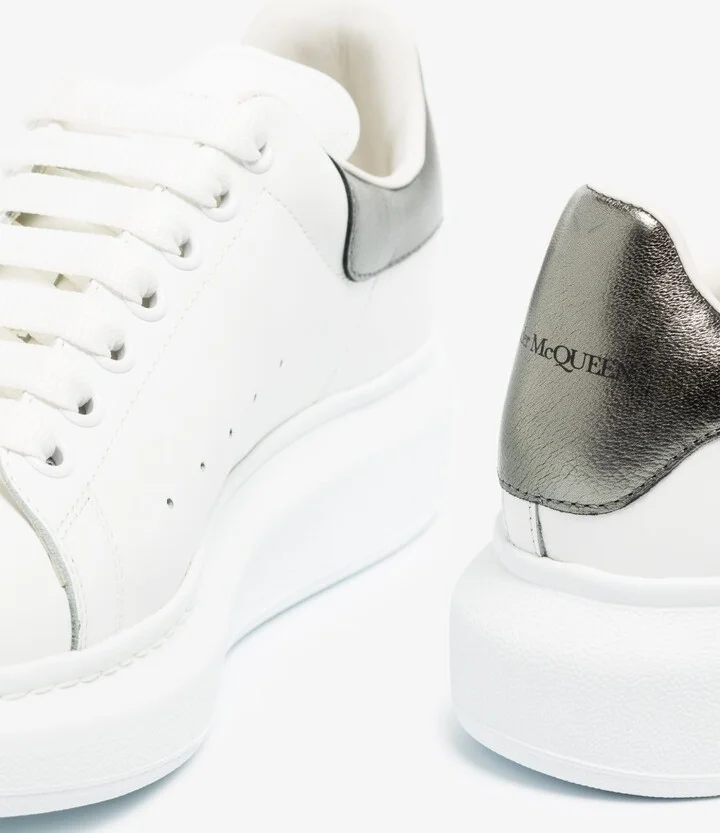 White And Silver Oversized Sneakers - Image 2