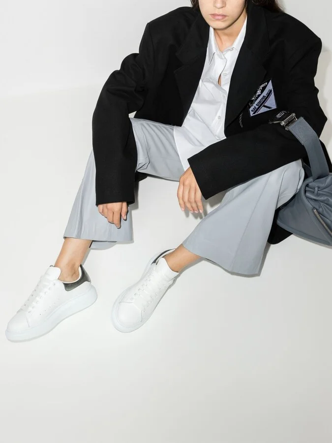 White And Silver Oversized Sneakers - Image 3