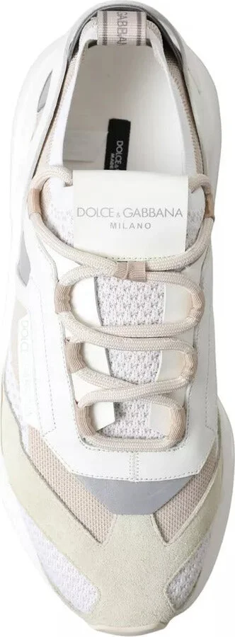 White Beige Leather Sport DAYMASTER Shoes Men's Sneakers - Image 4